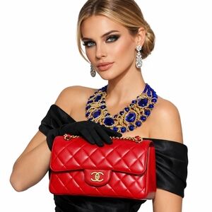 90s HUGE faceted glass chain bib necklace